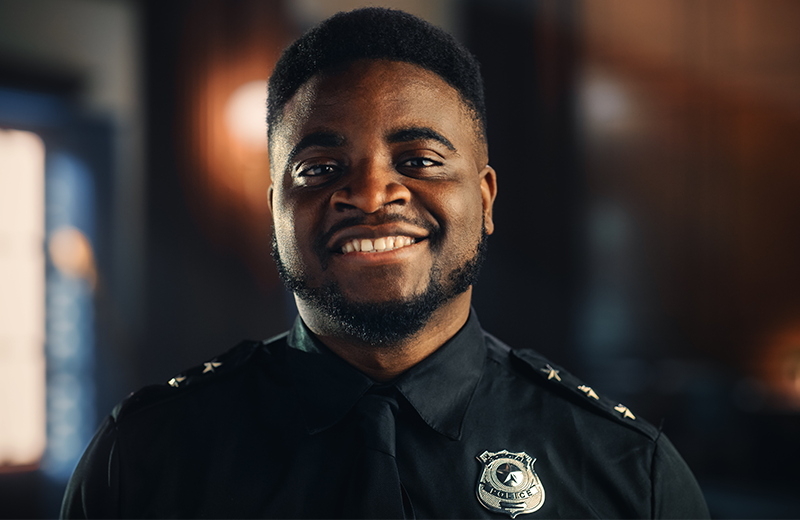 African American police officer