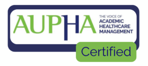 A U P H A The Voice of Academic Healthcare Management Certified badge